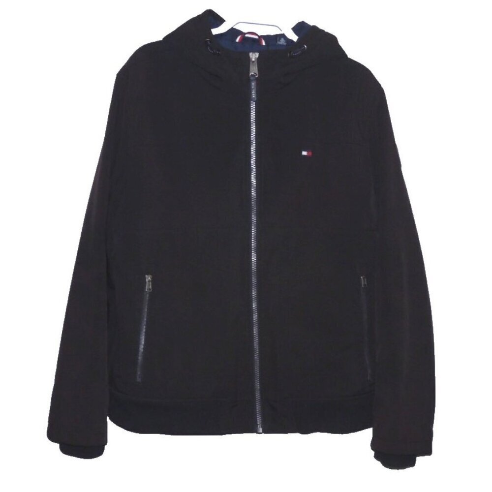 Tommy HILFIGER 1985 black quilted lined polyester blend jacket Men's size XL